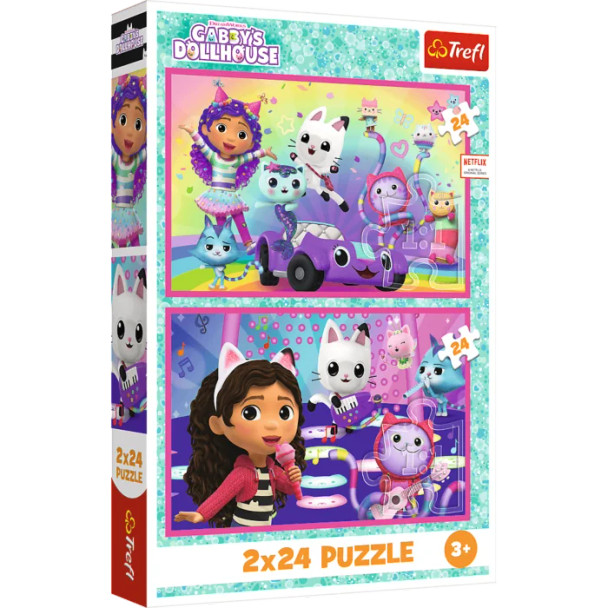 Trefl 2×24 “Zabawy z Gabby” Puzzle Set | 34433