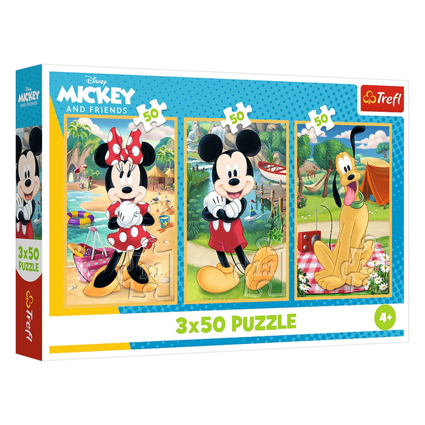 Trefl Mickey Mouse on Holiday 34881 3x50-piece Disney puzzle set