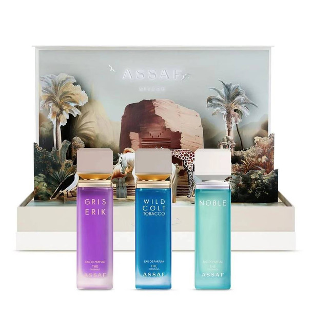 Assaf Gold Desert Eau de Parfum Gift Set Unisex - Wild Colt Tobacco 100ml + Noble 100ml + Gris Erik 100ml