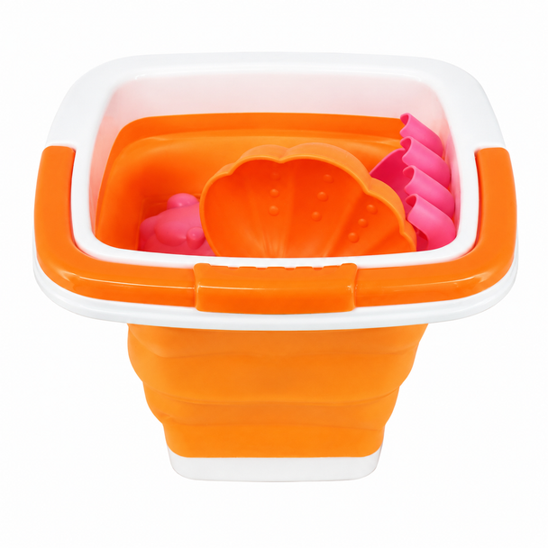 Foldable Beach Bucket Toy Set - Blue| C-2996-ORG