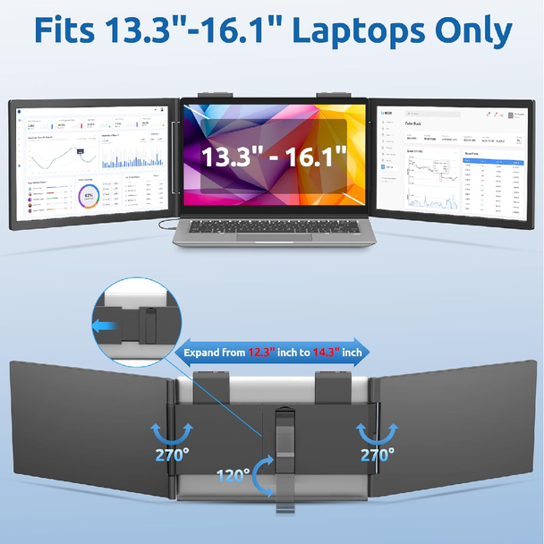 MagicRaven 14" Dual Laptop Screen Extender | Z140A01D
