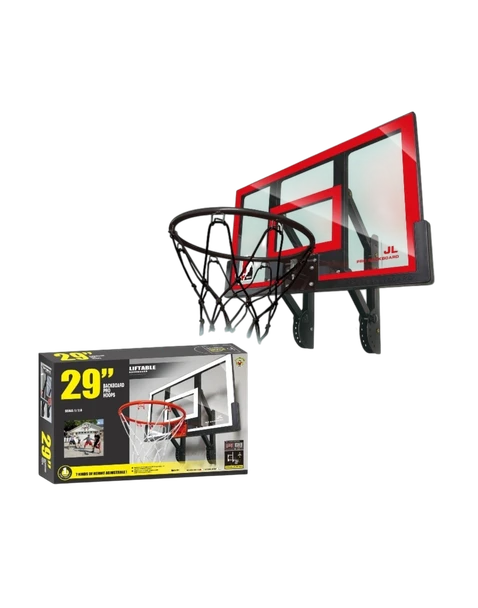Kids Basketball Hoop Set with 29" Adjustable Backboard & Rim | 666-AHE7A