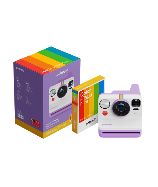 Polaroid Now Generation 3 Instant Camera + Color Film Bundle - Purple | POLLSNOWGEN3BUNDLEPURPLE