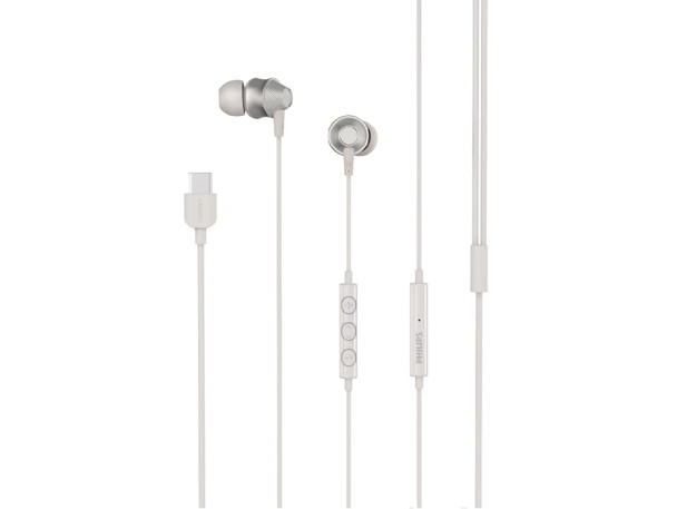 Philips In-Ear Headphones with Mic - White | TAE1020WT
