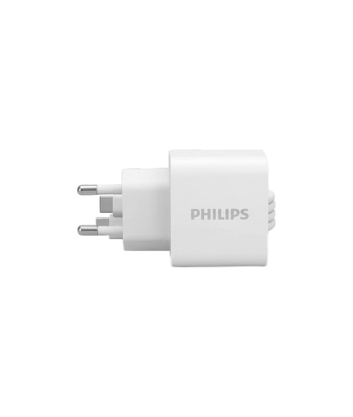 Philips USB-C Wall Charger 20W with Type-C to Type-C Cable - White | DLP4313C/70