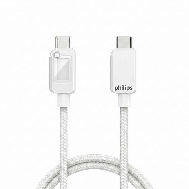Philips USB-C to USB-C Cable 100W 1m - White | DLC5011CW/70