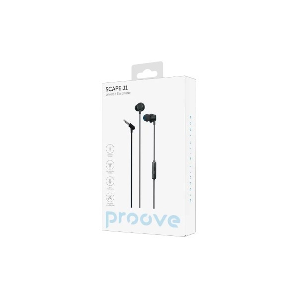 Proove Scape J1 3.5mm Earphones - Black | WESJ10000801