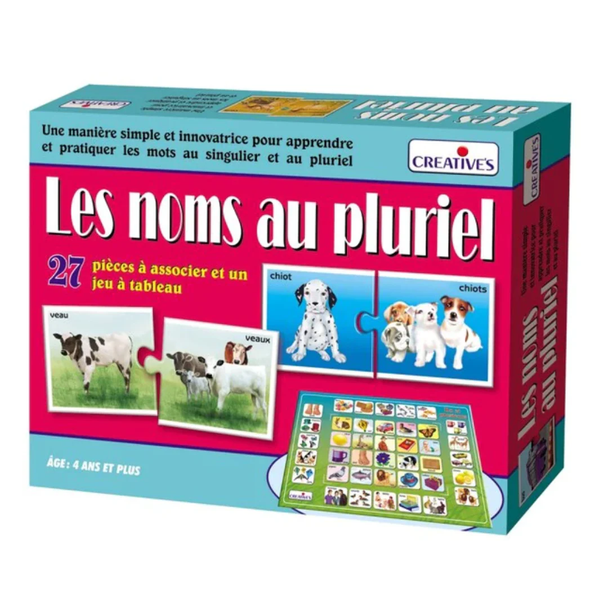 Creatives Les Noms au Pluriels 12-piece French educational game 1081
