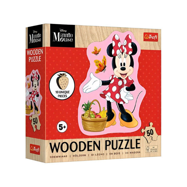 Trefl Happy Minnie 50-Piece Wooden Contour Puzzle | 20279