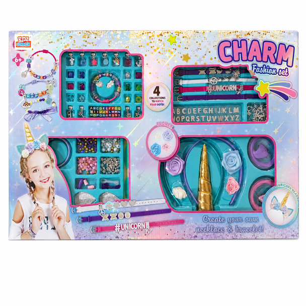 Kidz Corner Charm Fashion Jewelry Design Set 11747 for kids arts and crafts