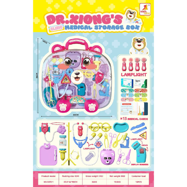 Doctor Medical Set with Accessories 527e-1 pretend clinic role play toy for kids