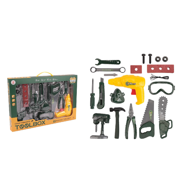 Construction Tool Kit Set BB8045-A pretend workshop tool playset for kids