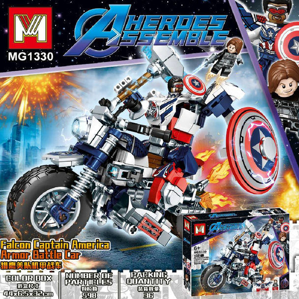 Image Alt Text
Battle Car Assembly 911-6 building block toy set 598 pieces action vehicle set for kids