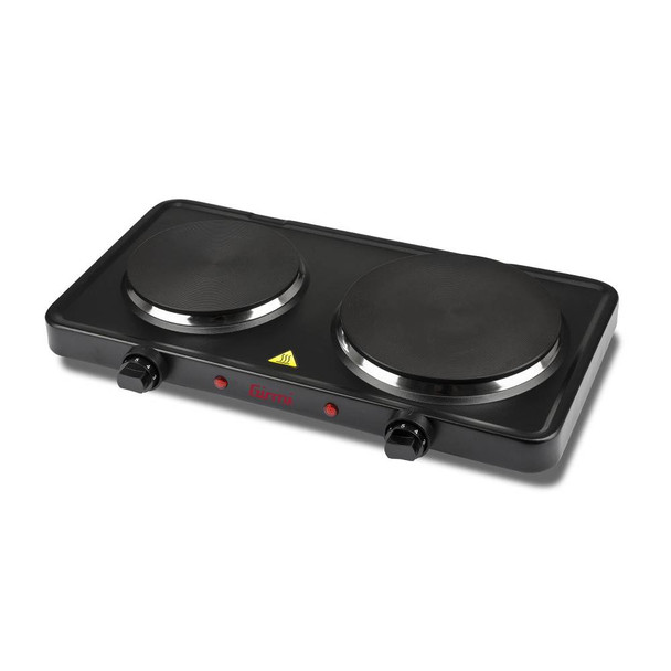 G3 Ferrari Girmi Double Electric Hotplate Black | GPE36