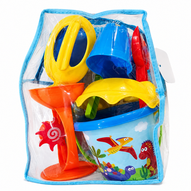 Summer Printed Beach Bucket and Molds 7pcs JJ053