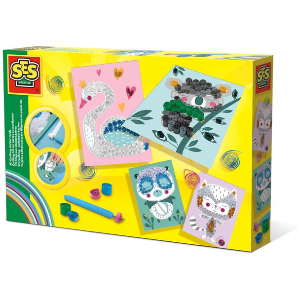 SES Creative 3D Quilling Sticker Cards 14754 kids craft set