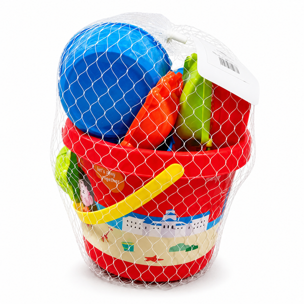 Beach Buckets Shovels Molds and Water Can Red 8108/1 RED