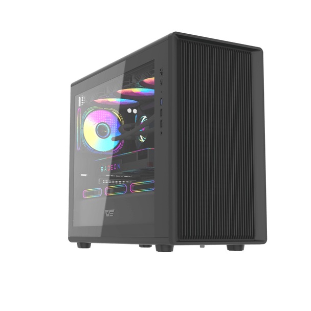 DarkFlash DB460M M-ATX PC Case Black mesh airflow case