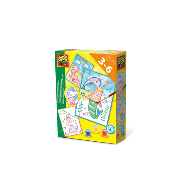 SES Creative Aqualine Glitter Cards 14014 kids craft set