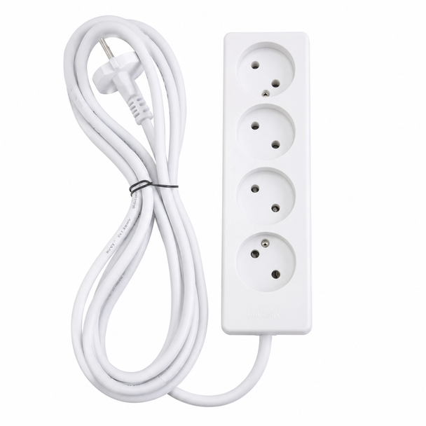 Genex 4-Socket Power Strip 3m Cable GE-HF400-SQ