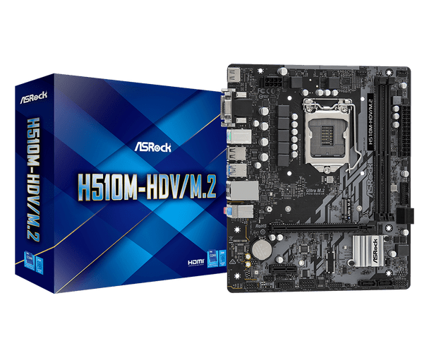 ASRock H510M-HDV/M.2 Motherboard | 90-MXBFT0-A0UAYZ