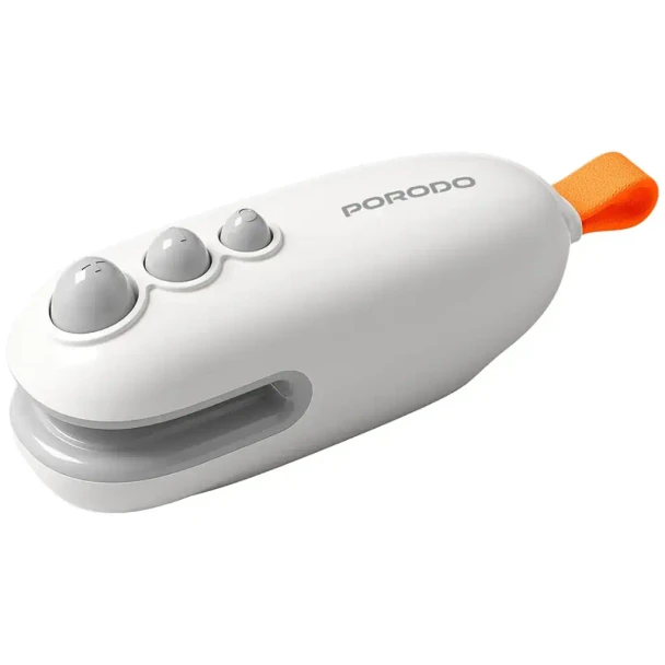 Porodo Lifestyle 2-In-1 Magnetic Mini Sealer & Cutter With Rechargeable Battery - White | PDWS105WH