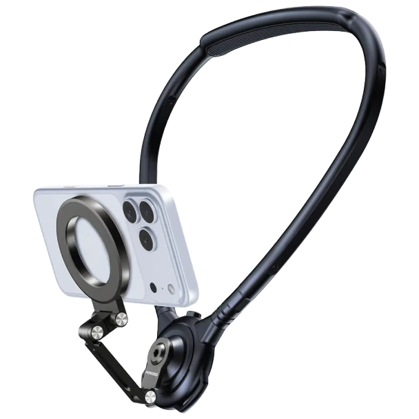 Porodo Stance Neck-Mounted Phone Holder with Hands Free Chest Tripod - Black | PDG03JBK