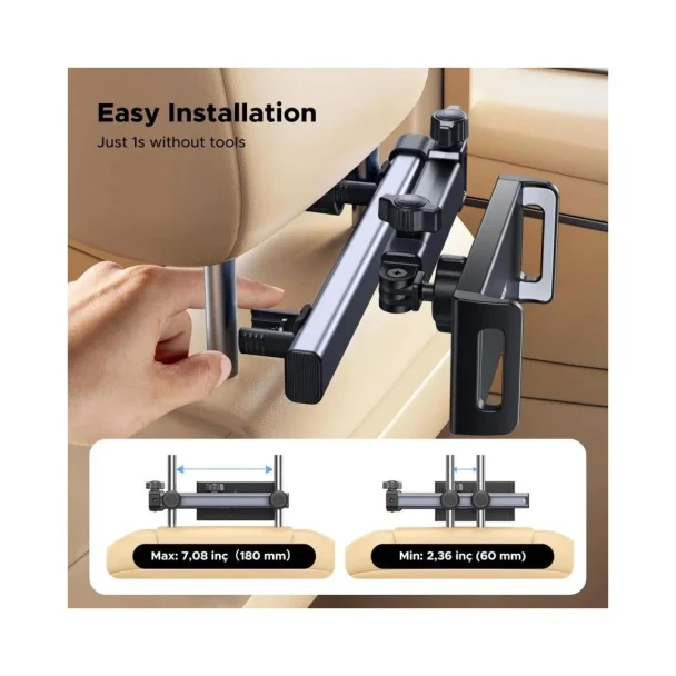 UGREEN Headrest Tablet Car Mount 360° Adjustable