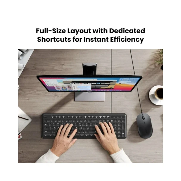 UGREEN MK331 Quality You Can Feel Premium Wired English/Arabic Keyboard & Mouse Combo | 65777
