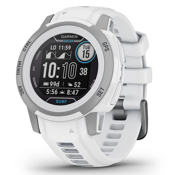 Garmin Instinct 2S Solar Surf Edition Ericeira GPS Smartwatch White Band