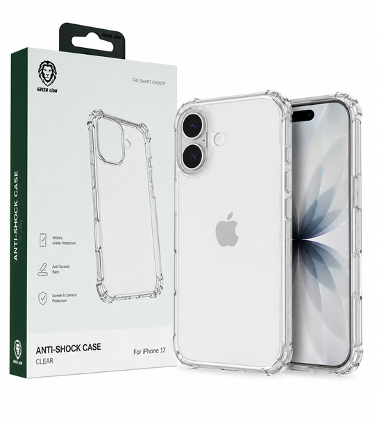 Green Lion Anti-Shock Case for iPhone 17 - Clear | GNASC17CL