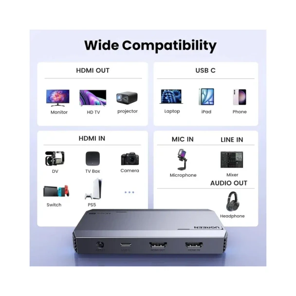 UGREEN CM700 Professional HDMI Video Capture Card 4K@60Hz USB 3.0 | 25173