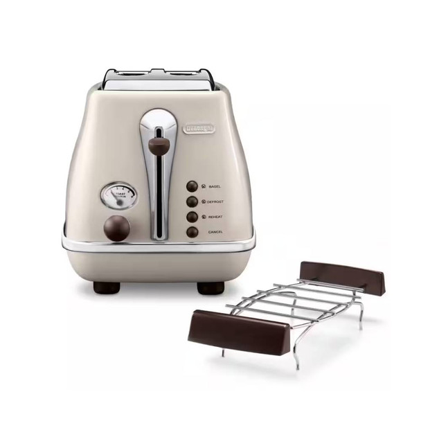 DeLonghi Icona Vintage 2-Slice Toaster Beige Cream | CTOV2103BG
