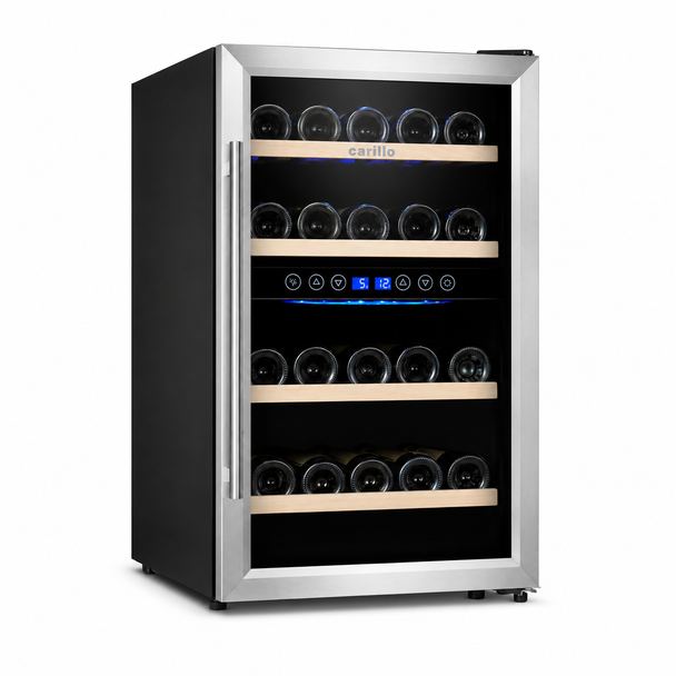 Carillo Dual Zone Compressor Wine Cooler Stainless Steel | CROW45SDZ
