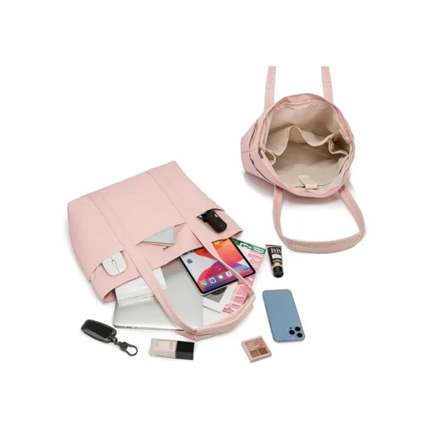 KINMAC 15.6" Women’s Laptop Tote Bag Pink