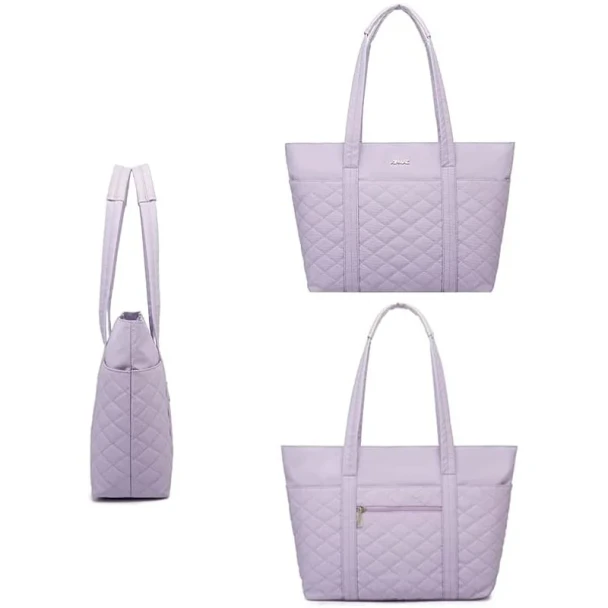 KINMAC 15.6" Women’s Laptop Tote Bag Purple