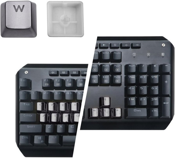 Redragon A103GR 12 Chrome Mechanical Keyboard Keycaps Grey | A103GR
