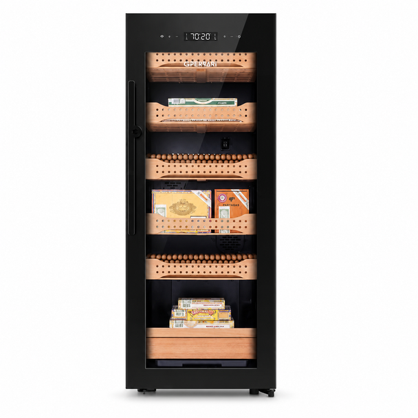 G3 Ferrari Compressor Cigar Humidor Cabinet with Fingerprint Lock 1500-Cigar Capacity | DSCH1500AH