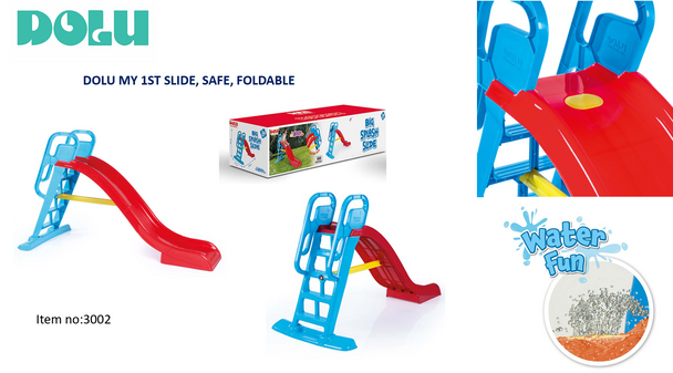Dolu My 1st Slide Safe Foldable Water Fun Kids Slide 3002 red blue toddler slide