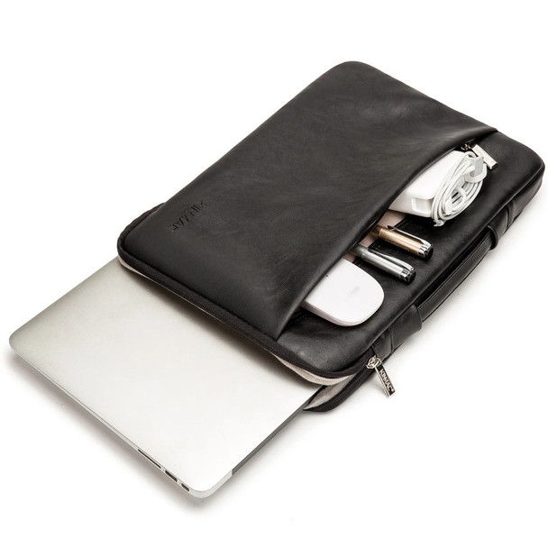 Kinmac Vertical Design Laptop Sleeve KMC463-64 – Black PU | Full Protection & Water-Resistant