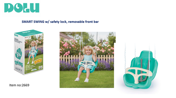 Dolu Smart Swing 2669 with safety lock and removable front bar for indoor and outdoor use