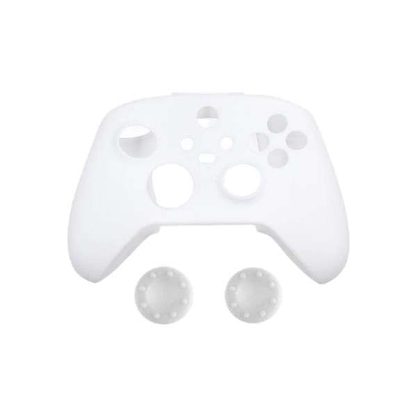 Silicone Anti-Slip Cover with two Thumb Grips For Xbox Series X|S Controllers - White