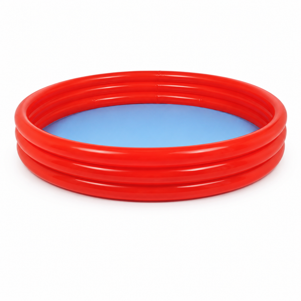 Ages 2-6 Plain Pool 157X25CM - Red - 10304-1