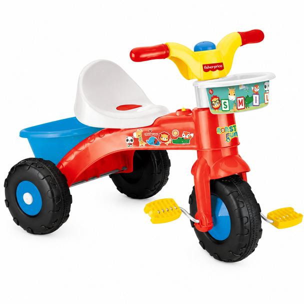 Fisher-Price My First Trike 48x45x65cm 1813 colorful ride-on tricycle with front basket and rear bucket