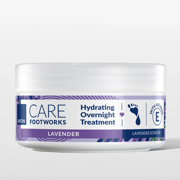 Avon Footworks Lavender Overnight Cream Restage Jar | AV-1589341