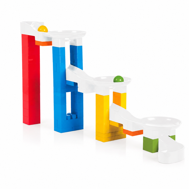 Dolu Rolling Ball Bricks XL 5164 colorful building and rolling ball play set