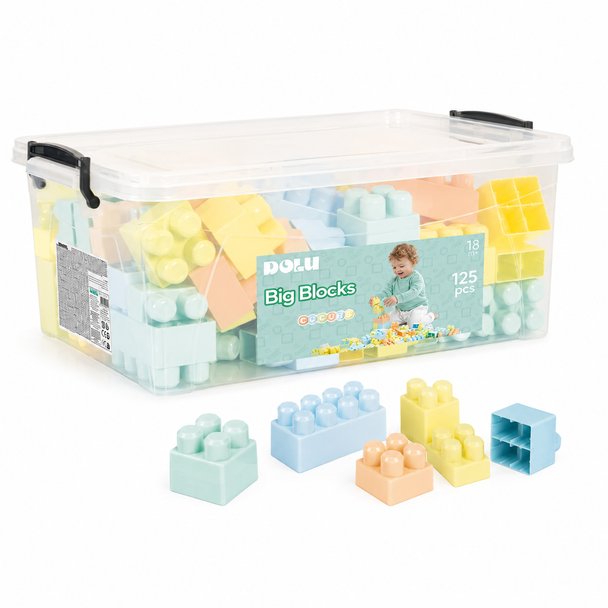 Dolu Big Blocks 125pcs 5214/1 colorful building blocks set for creative hands-on play