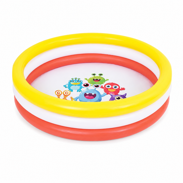 Ages 2-6 Monster 3-Ring Pool 99x23cm 51137 inflatable summer water play pool