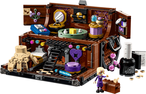 LEGO Wednesday Thing's Apartment Building Set 76785 with opening trunk posable Thing and Enid minidoll