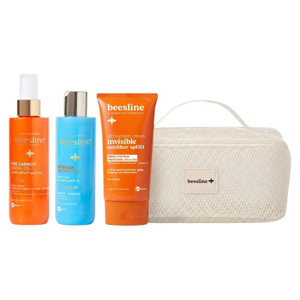 Beesline After Sun Milk + Ultrascreen Invisible SPF50 + Carrot Suntan Oil + FREE Pouch Offer